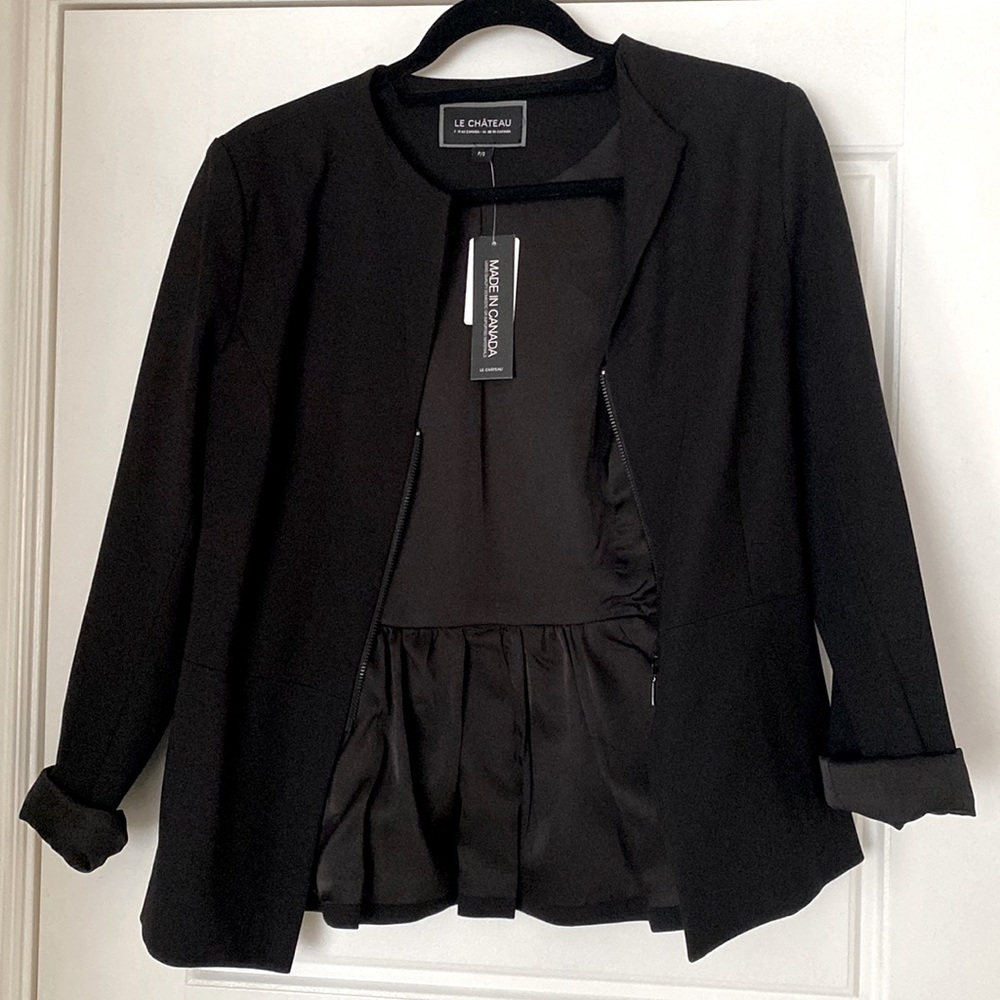 BRAND NEW Mid Zip Peplum Blazer